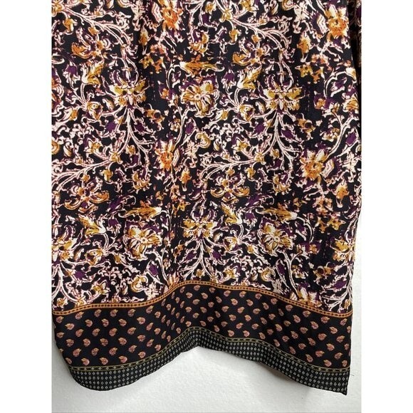 Liz Claiborne Petite Open Cardigan Petite L/XL Black/Brown Floral 3/4 Sleeve - Picture 8 of 8